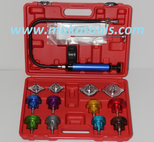 14PCS Universal Cooling System Radiator Pressure Tester Head Gasket Test Leak Detector